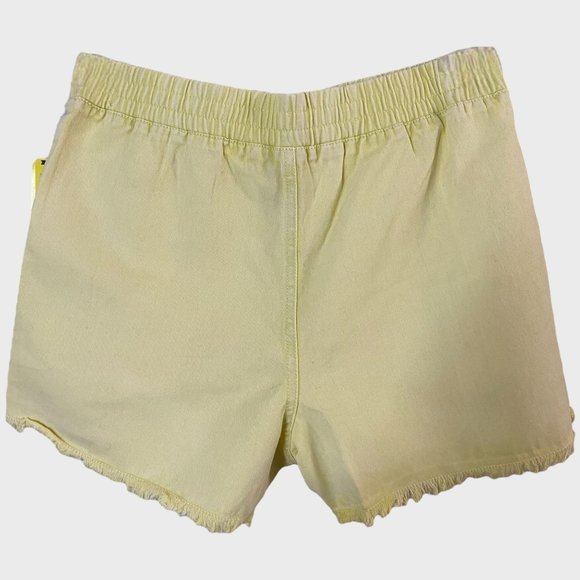 Volcom Strutin Stone Cotton Twill Shorts Women's Large Yellow Raw-Hem Casual New - Picture 3 of 12
